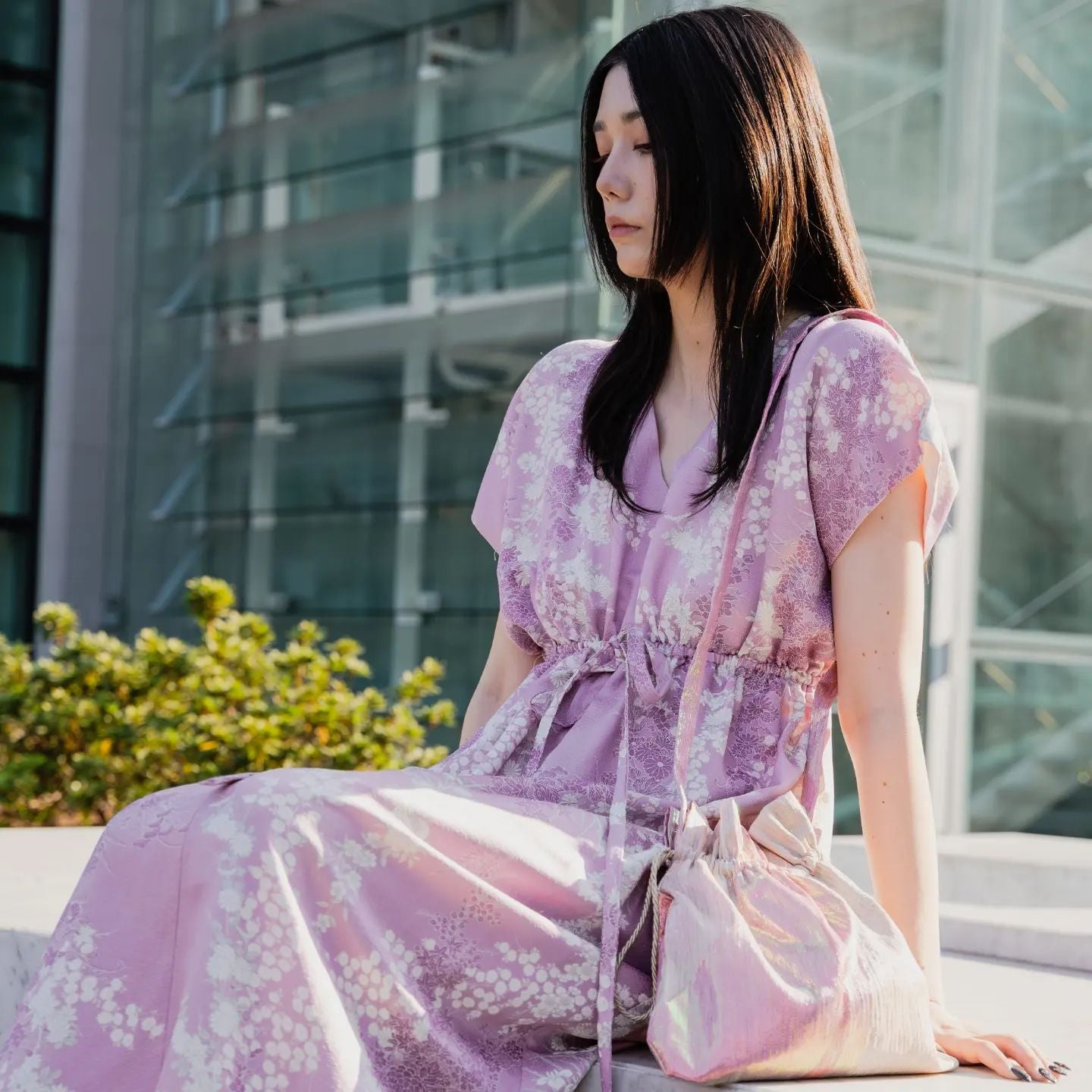 Shoulder silk bag